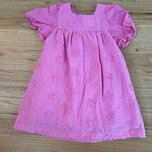 Zara pink butterfly appliqué dress